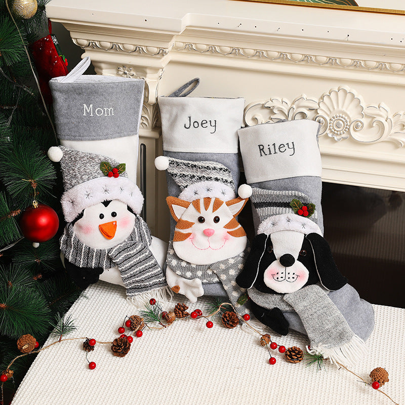 Christmas pendants, pets, dogs, cats, Christmas socks, gift bags, holiday decoration and decoration supplies
